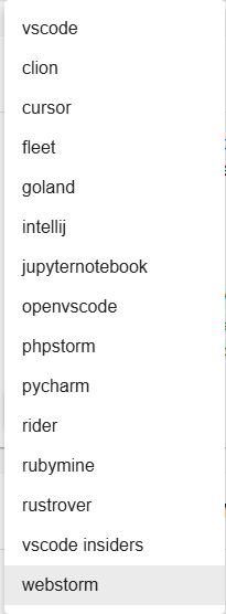 IDE Selection