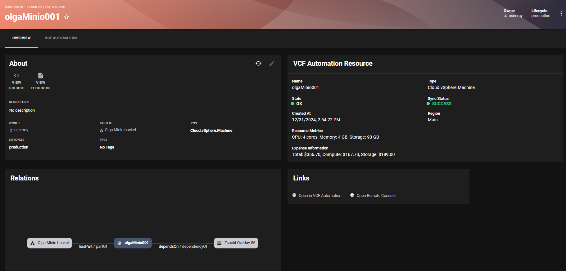 vSphere VM View